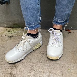 Sporty White Spike Shoes